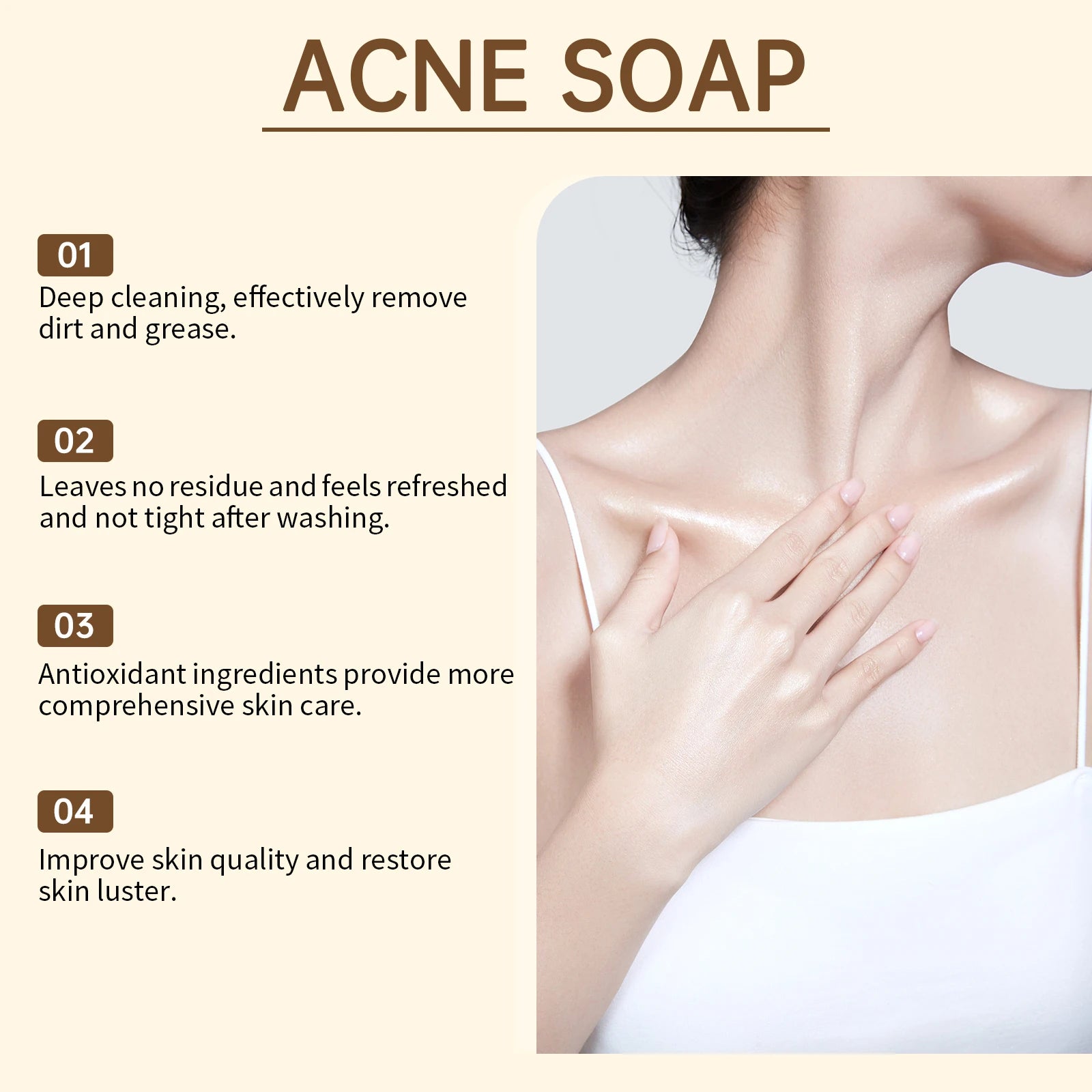 Oceaura Goat Milk Soap Gentle Cleaning Body Dirts Improve Skin Texture Restore Skin Luster Moisturize Natural Body Bathing Soap