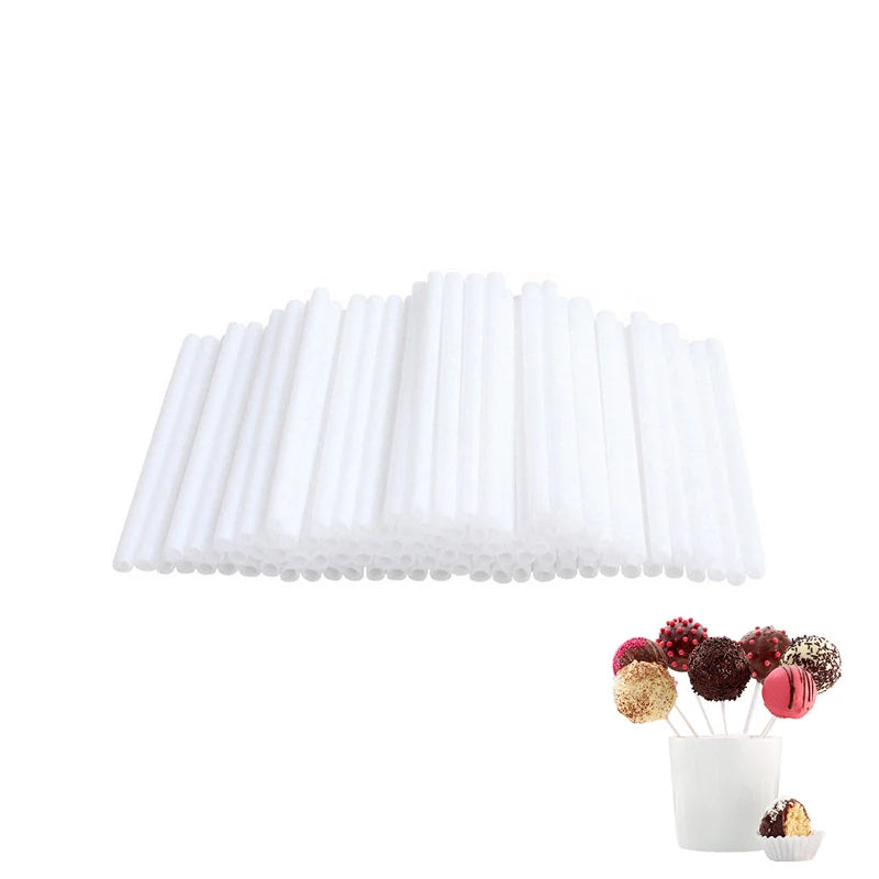 LMETJMA 50pcs 15 cm Lollipop Sticks BPA Free Cake Pop Sticks For Chocolate Sugar Candy Lollipop Sticks For Cake Pops PYKC1010-2