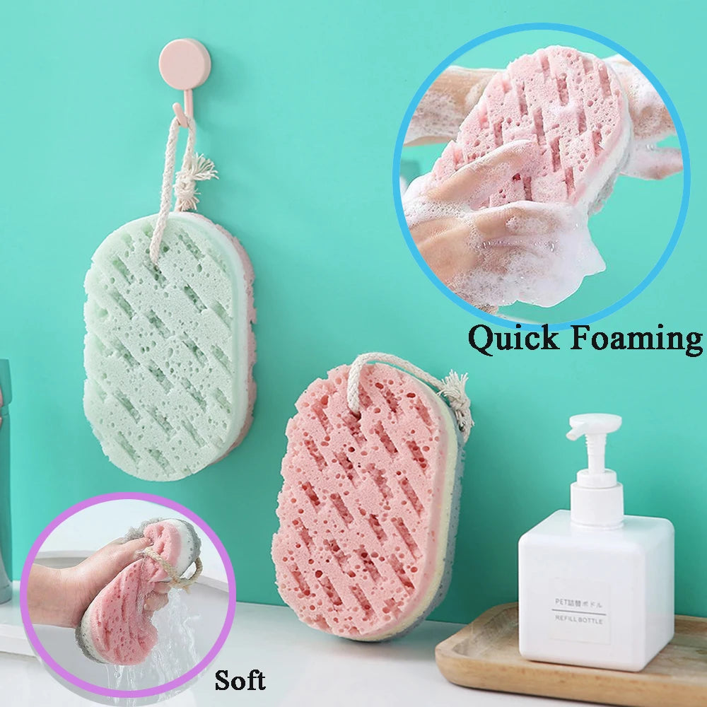 Sponge Bath Ball Shower Rub For Whole Body Exfoliation Massage Brush Scrubber Body Brush Bathroom Accessories High Quality