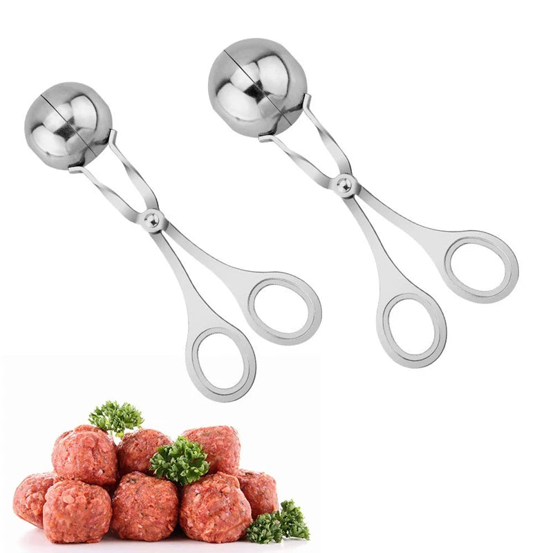LMETJMA Meat Baller Stainless Steel Stuffed Meat Ball Maker None-Stick Meat Fish Meat Ball Maker Kitchen Meat Tools KC0298