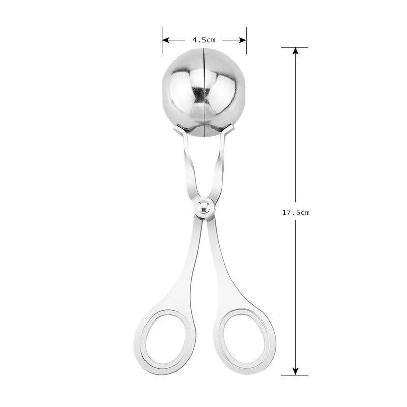 LMETJMA Meat Baller Stainless Steel Stuffed Meat Ball Maker None-Stick Meat Fish Meat Ball Maker Kitchen Meat Tools KC0298