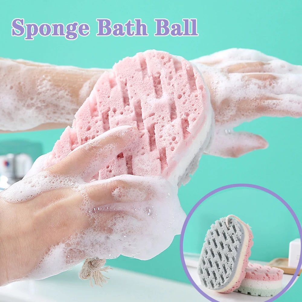 Sponge Bath Ball Shower Rub For Whole Body Exfoliation Massage Brush Scrubber Body Brush Bathroom Accessories High Quality