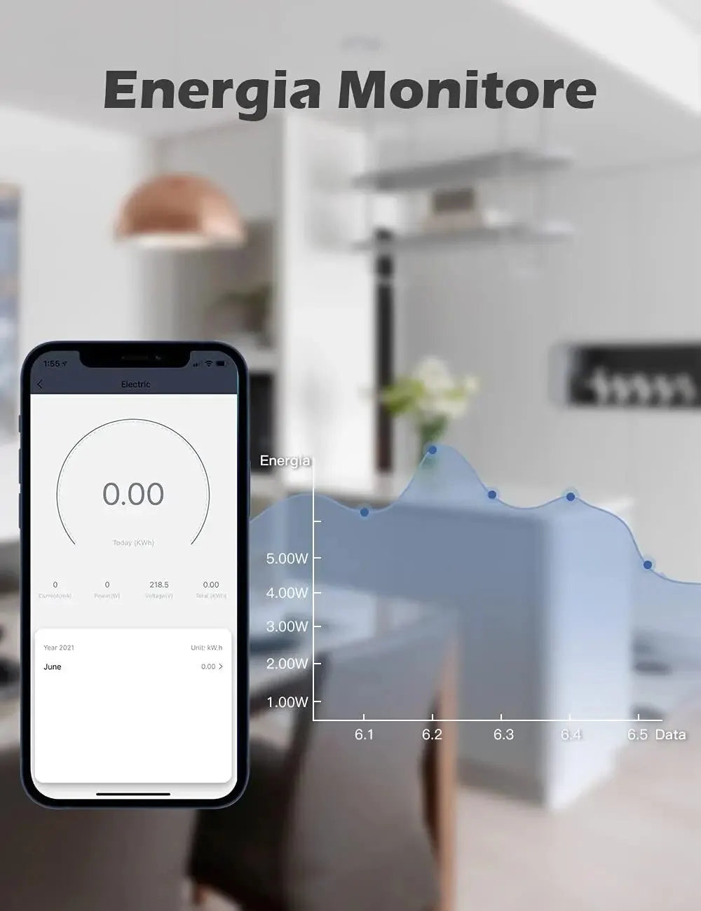 tuya Smart Socket Italy 16A/20A Wifi Smart Plug With Power Monitoring tuya smartlife APP Remote Control Google Assistant Alexa