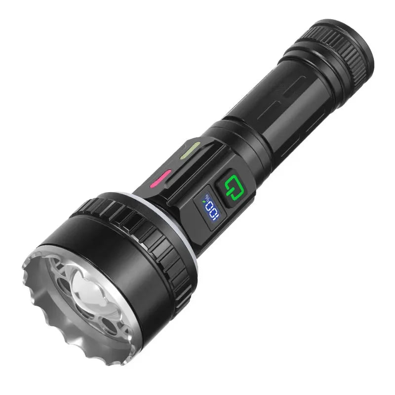Outdoor Multi-Functional High-Brightness LED Flashlight with Super Long Battery Life Magnetic Base And White Laser Work Light