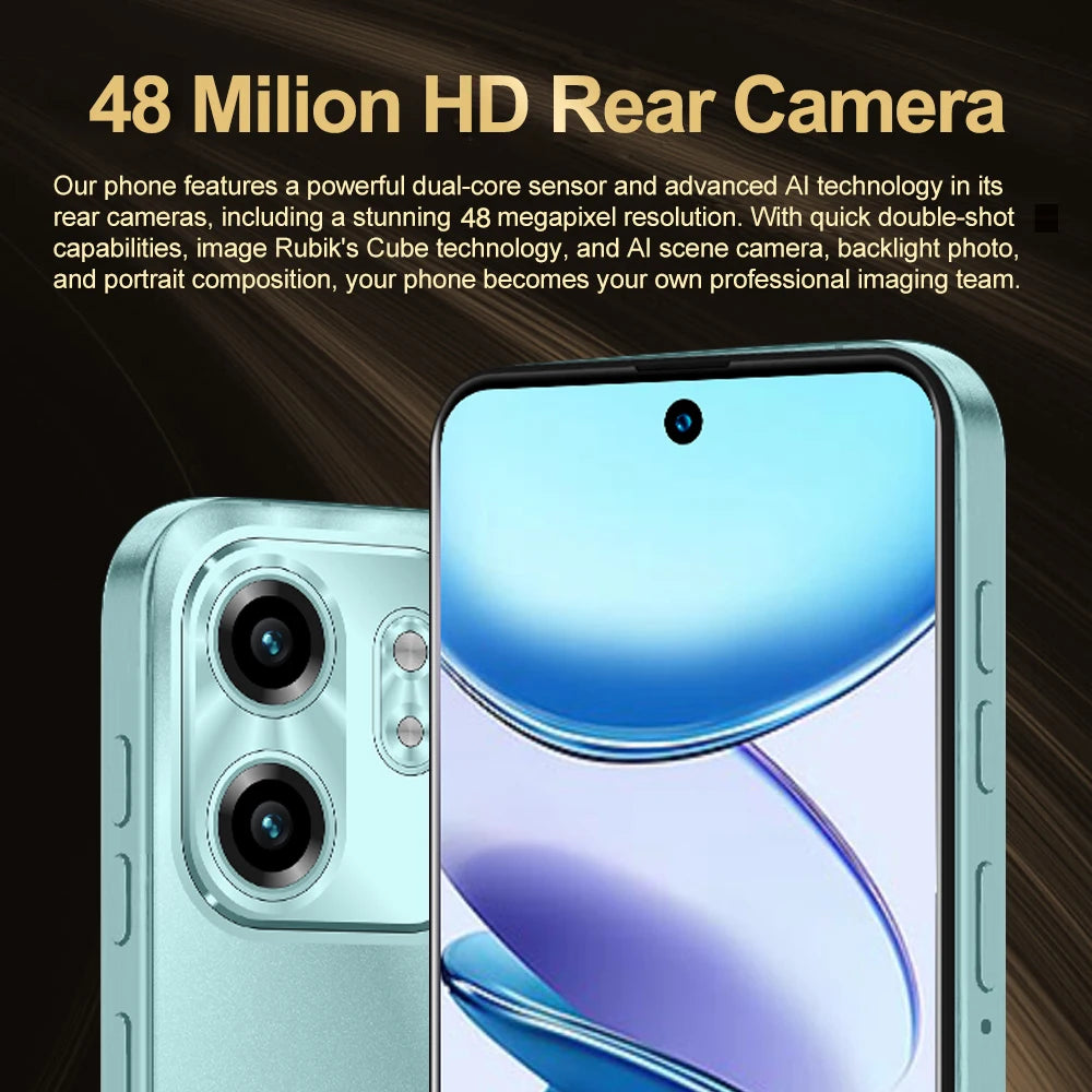 FUFFI X7 Pro Smartphone Android14 5G Phone Dual Card 6.56Inch HD 12GB+1TB ROM MTK 8 Core 5800mAh Google Play Store Cellphone