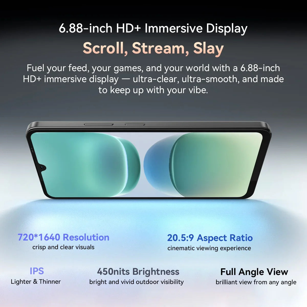 Blackview OSCAL TIGER 8 5G AI Smartphone Android 15 6.88 Inch 120Hz 8GB+128GB Mobile Phone 5000mAh Ultra-thin Cellphone NFC