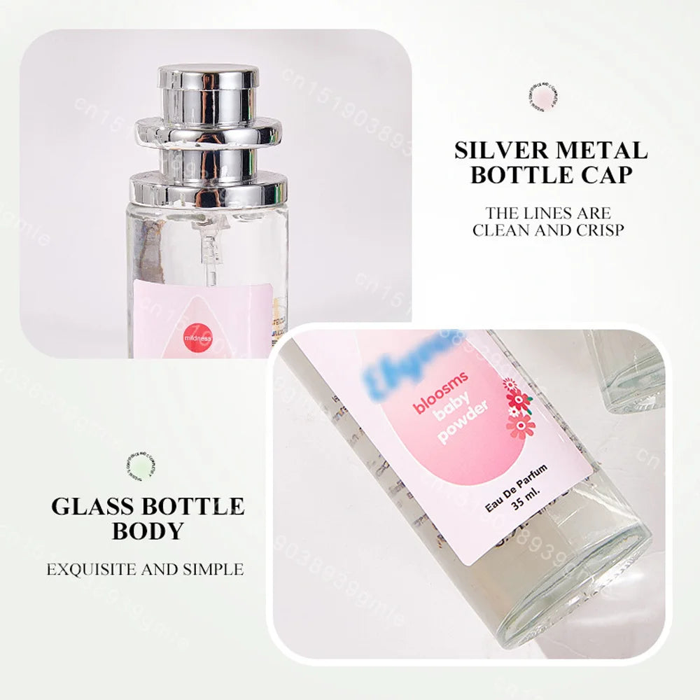 Baby Milk Powder Perfume 35Ml Fresh Elegant High-Quality Floral Fruity Lasting Fragrance Milk Natural Aroma Baby Perfume Spray