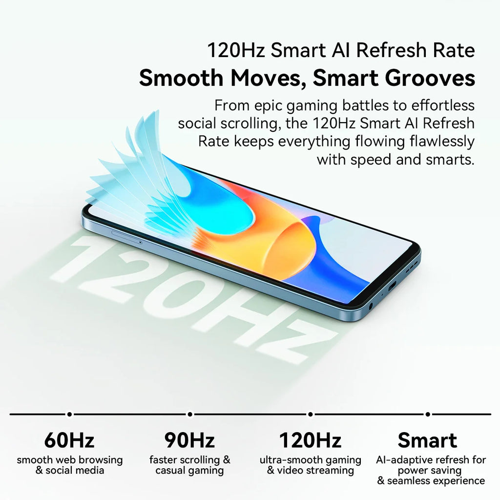 Blackview OSCAL TIGER 8 5G AI Smartphone Android 15 6.88 Inch 120Hz 8GB+128GB Mobile Phone 5000mAh Ultra-thin Cellphone NFC