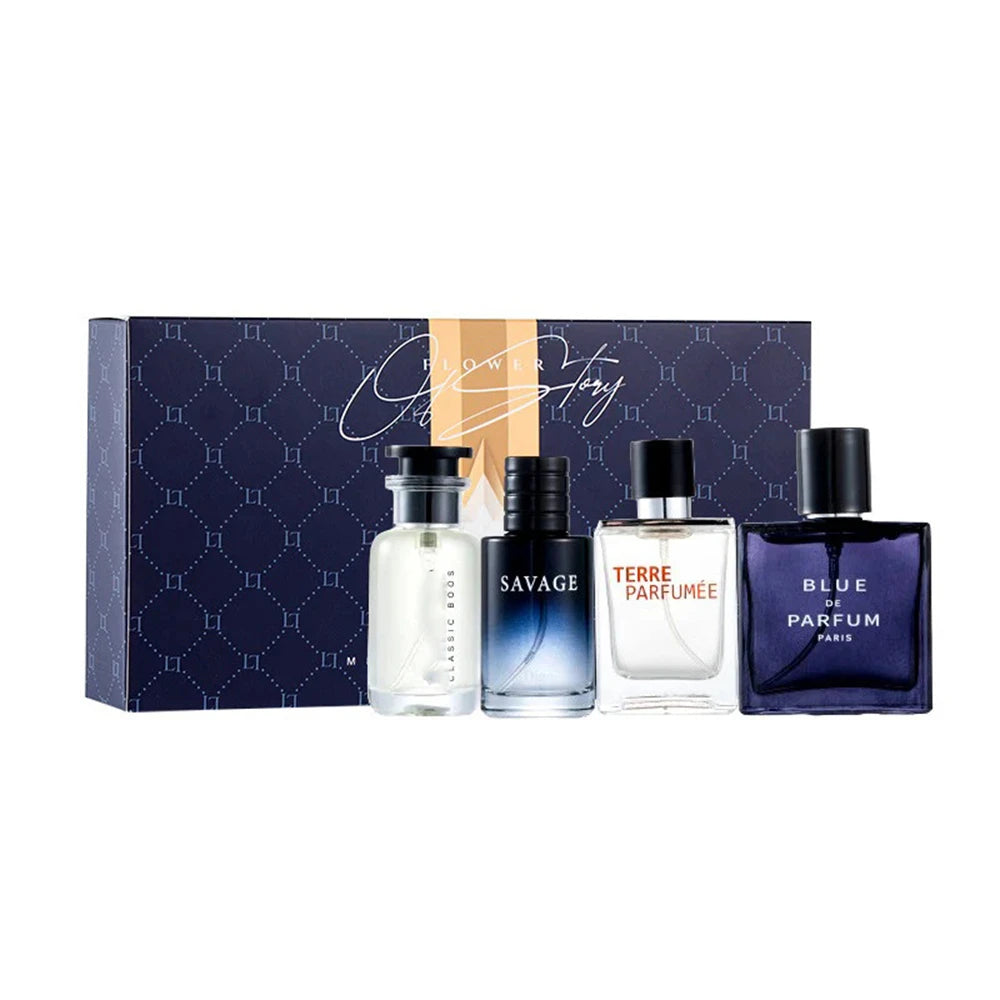 Luxury Brand Perfume Men Cologne Parfums Homme Gift Box 4Pcs Set 100ml Perfumes Masculinos Natural Floral Fruity Scent Spray