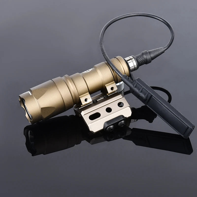 WADSN SF M600C M300A M300 M600 Tactical Flashlight With Hunting Weapon Airsoft Scout Accessory Fit Mlok Keymod Rail Offset Mount
