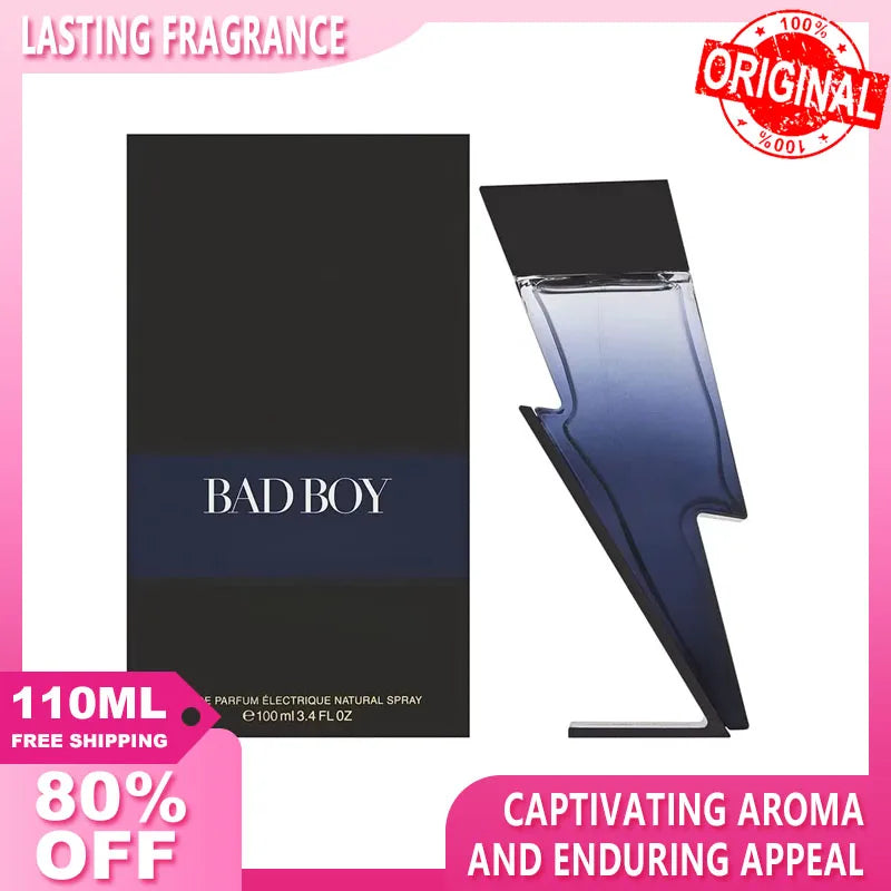 2025 Hot Sales 110ML Perfumes Masculinos Bad Boy Lightning Eau De Parfum Spray For Men A Classic Men's Fragrance Gifts