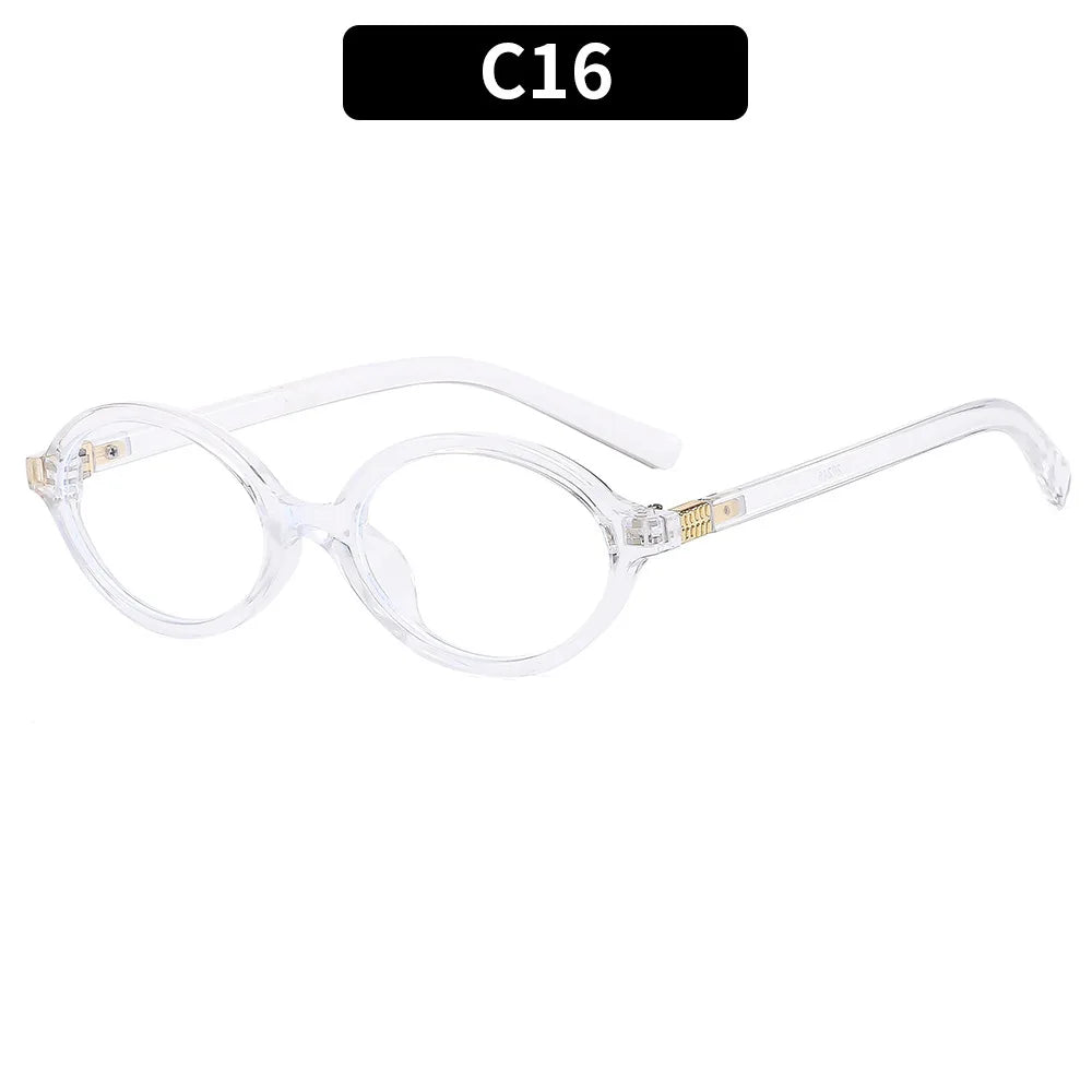 New Oval sunglasses For women Fashion Brand Black Small Frame Sun Glasses Female Retro Clear Lenses Eyewear Lady Trendy UV400