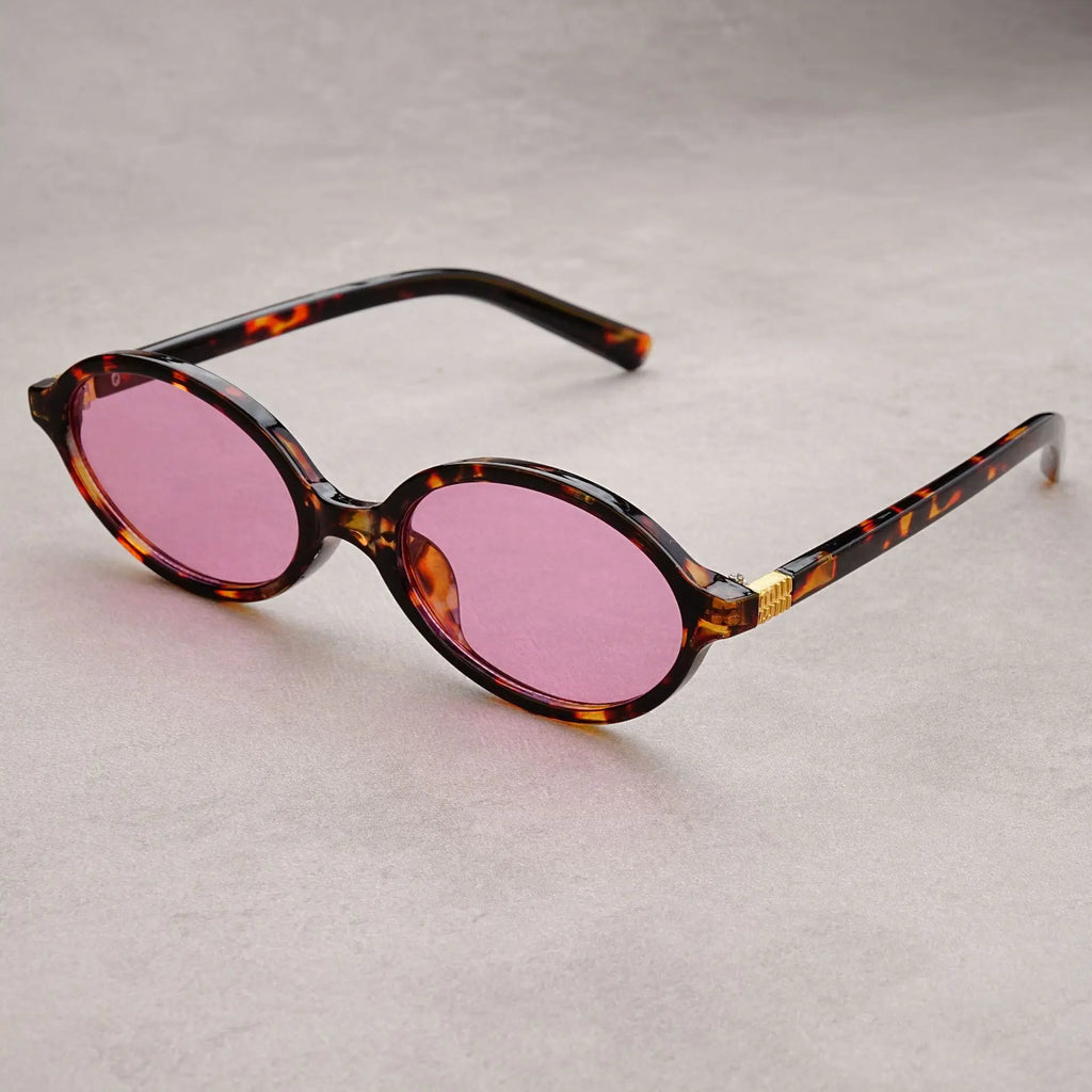 New Oval sunglasses For women Fashion Brand Black Small Frame Sun Glasses Female Retro Clear Lenses Eyewear Lady Trendy UV400