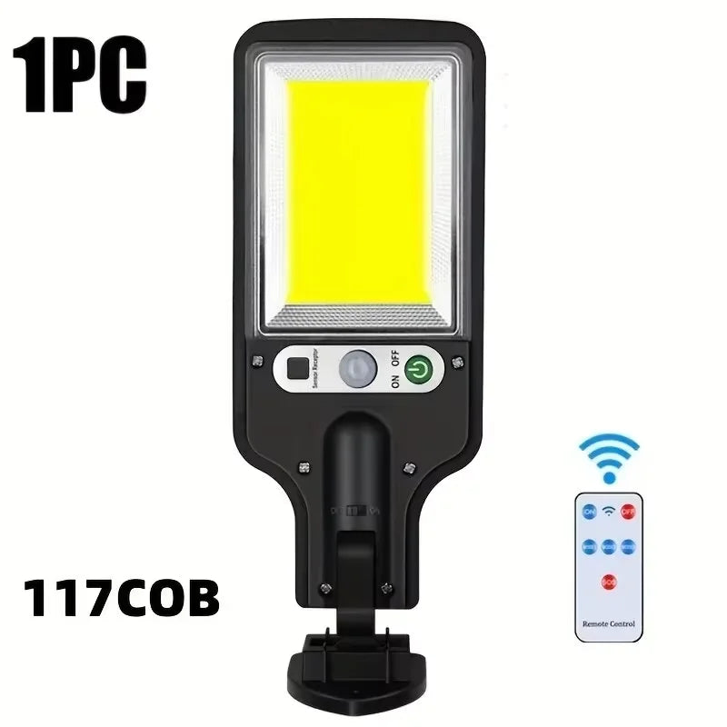 Sensor Street Lamp 3 Light Modes Outdoor Waterproof Security Solar Lamps Garden Terrace Garage Door Street Lighting 72COB