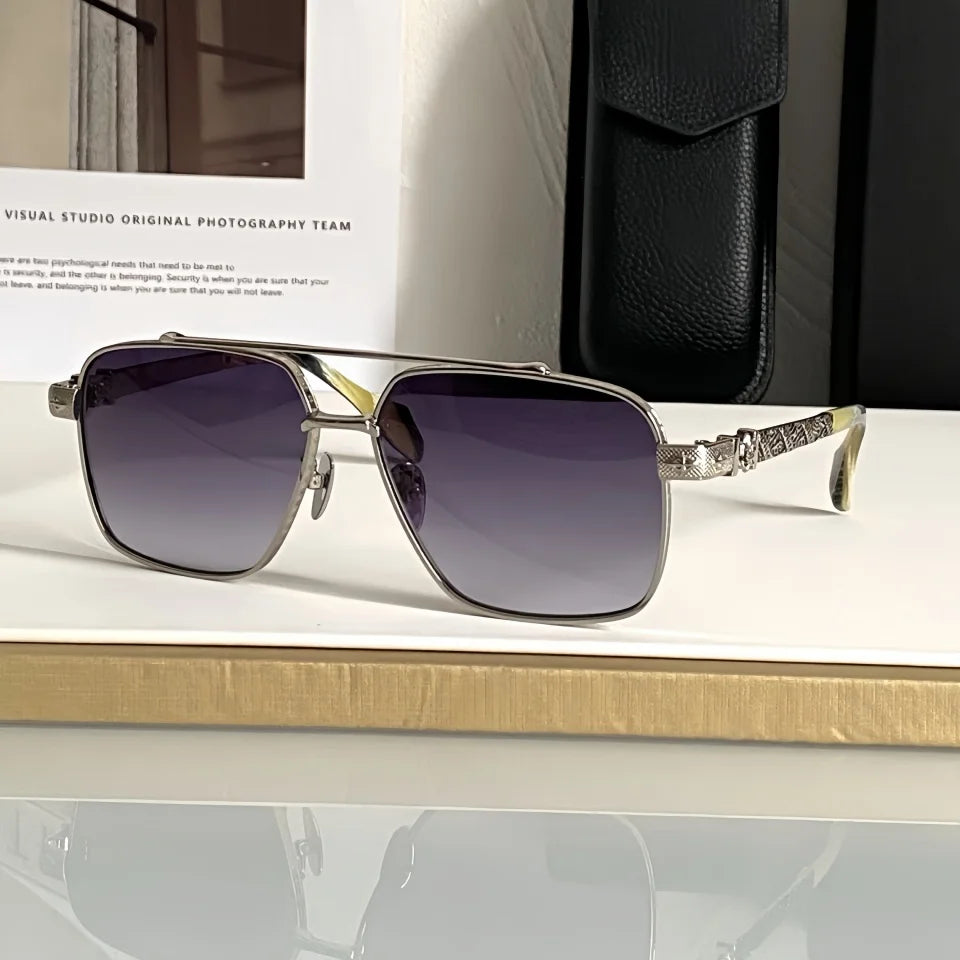 New Men's Sunglasses Outdoor Leisure Sports Driving UV400 Design Brand Square Pilot Luxury Retro High Quality Women Sun Glasses