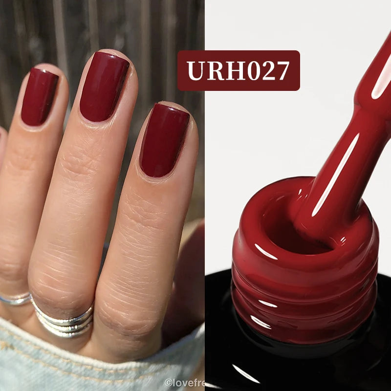 UR SUGAR 7ML Gel Nail Polish Red Glitter Sequins Manicure Semi Permanent Base Matte Top Coat Soak Off LED UV Nail Art Gel Varnis