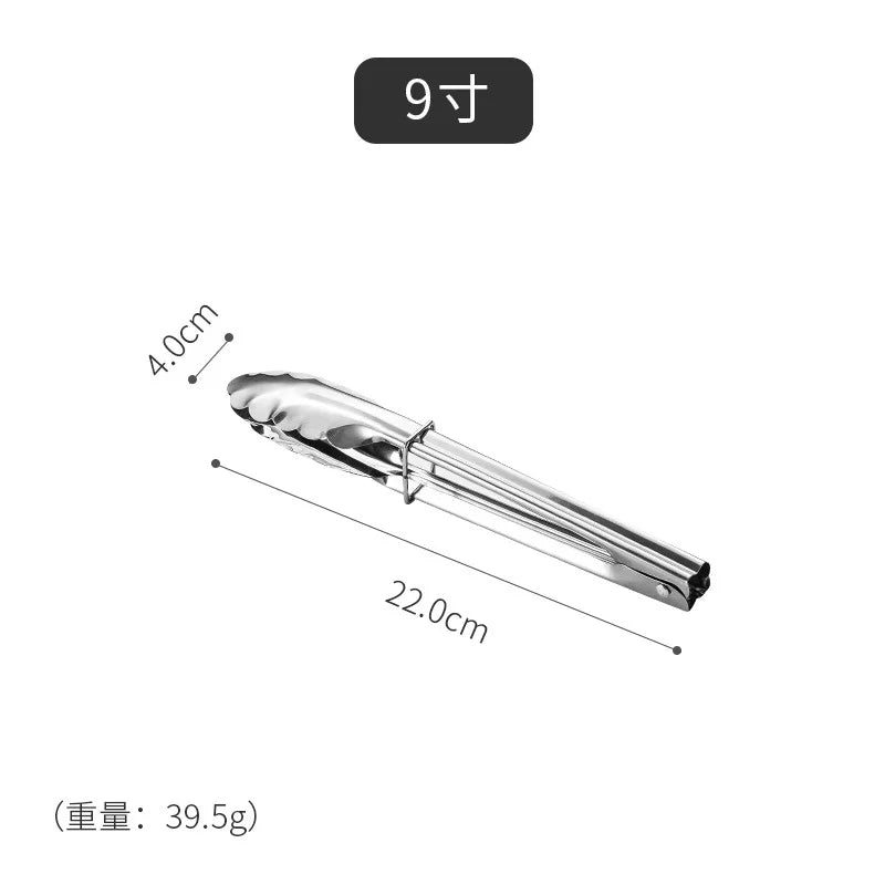 Stainless Steel Tong Tool Heat Bread Salad BBQ Cooking Serving Utensil Bead Clip Clamp Meat Barbecue Tools Buffet