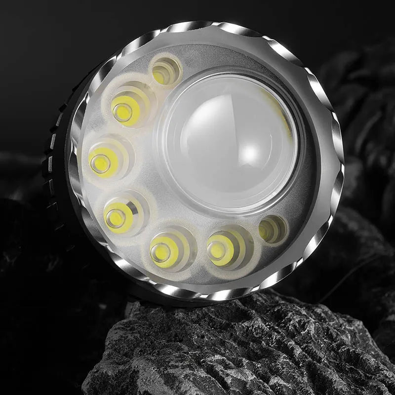 Outdoor Multi-Functional High-Brightness LED Flashlight with Super Long Battery Life Magnetic Base And White Laser Work Light