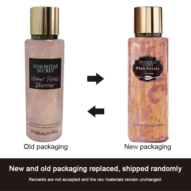 Body Spray Flower Fruit Lasting Natural Plant Woman Secret Scent Pheromones Petal Fragrance Crushed Flash Gold Deodorant 250ml