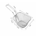 LMETJMA French Fry Basket Mini Square Fry Basket with Handle Stainless Steel Chips Deep Fry Basket Frying Chips Mesh Basket JT94