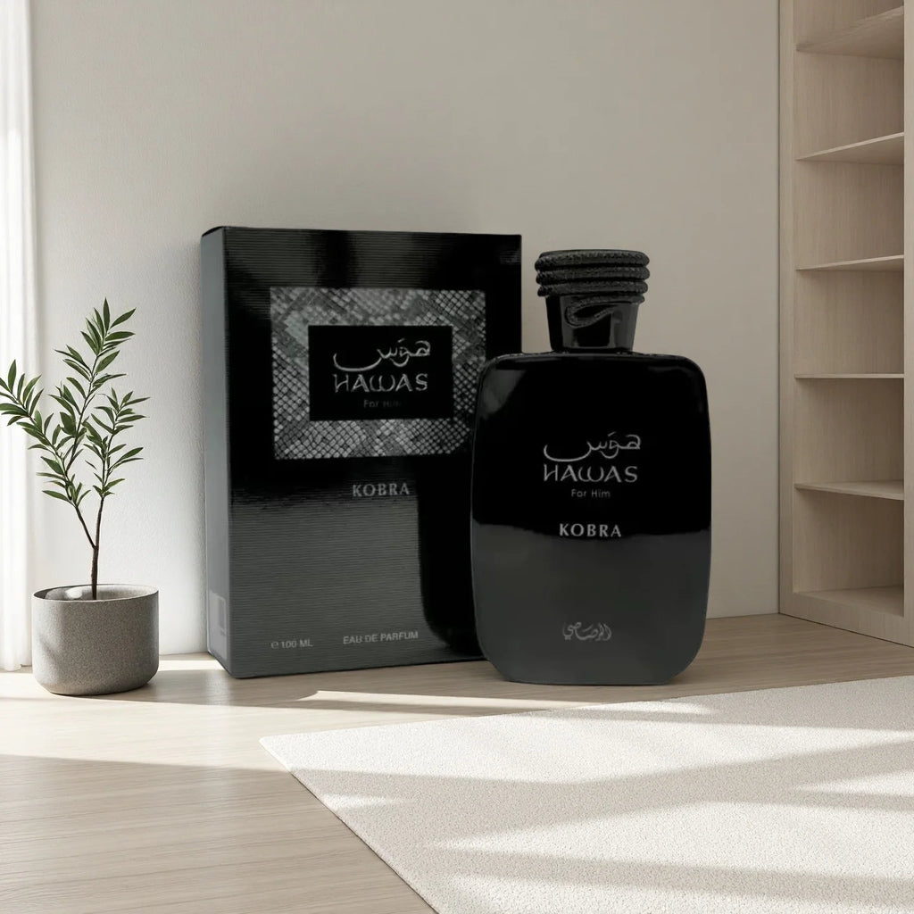 Rasasi Hawas Kobra Perfume for Men, EDP Spray, Fragrance for Men, 3.38 oz