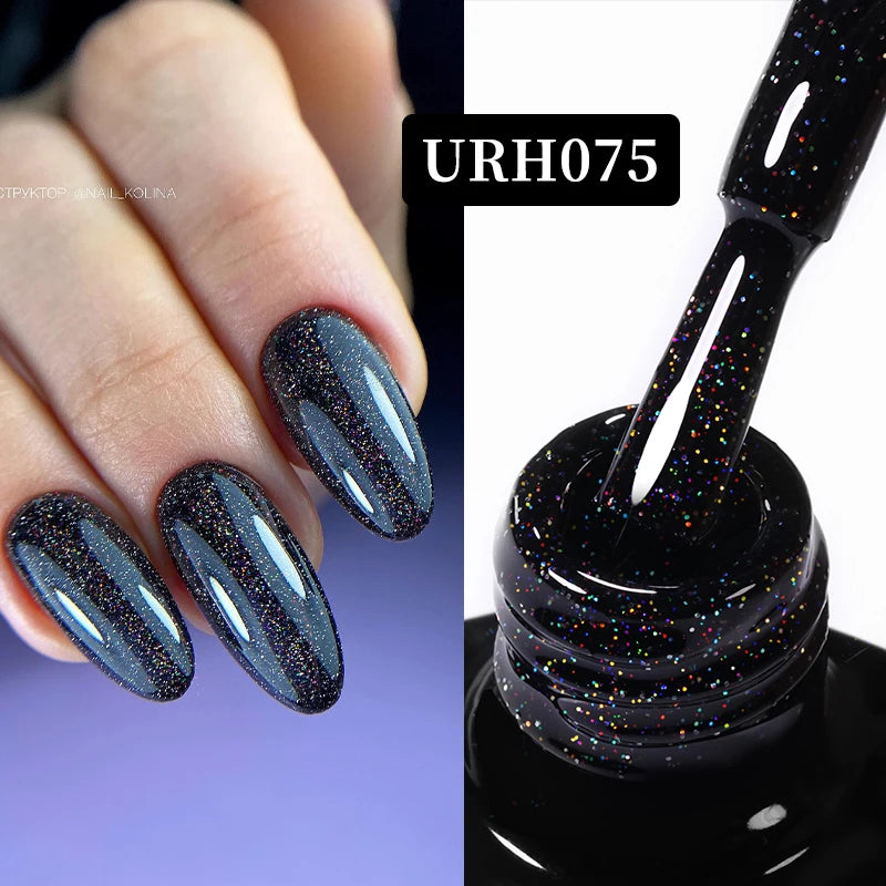 UR SUGAR 7ML Gel Nail Polish Red Glitter Sequins Manicure Semi Permanent Base Matte Top Coat Soak Off LED UV Nail Art Gel Varnis