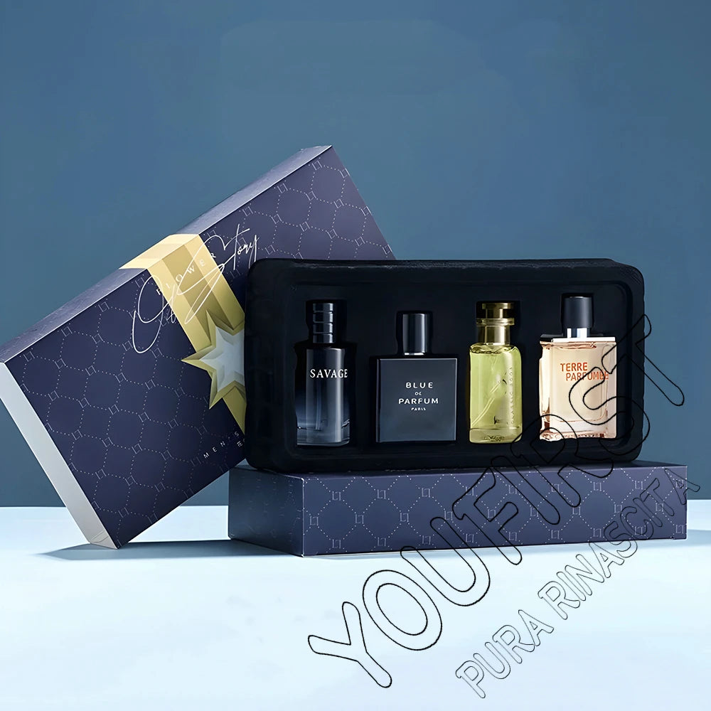 Luxury Brand Perfume Men Cologne Parfums Homme Gift Box 4Pcs Set 100ml Perfumes Masculinos Natural Floral Fruity Scent SprayLuxu