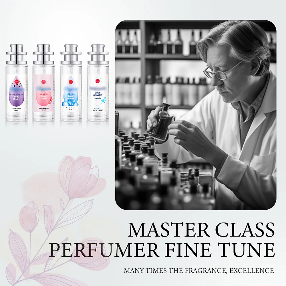 Baby Milk Powder Perfume 35Ml Fresh Elegant High-Quality Floral Fruity Lasting Fragrance Milk Natural Aroma Baby Perfume Spray