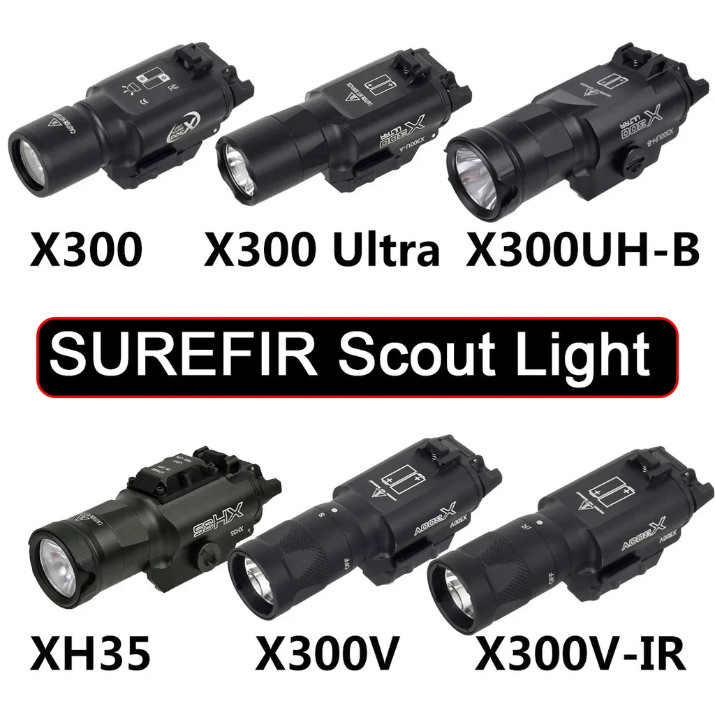 SureFir X300 Ultra X300UH-B X300V X300V-IR XH35 XH15 Tactical Scout Light Airsoft Handgun Rifle Weapon Flashlight Hunting Torch