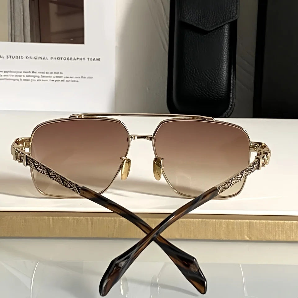 New Men's Sunglasses Outdoor Leisure Sports Driving UV400 Design Brand Square Pilot Luxury Retro High Quality Women Sun Glasses