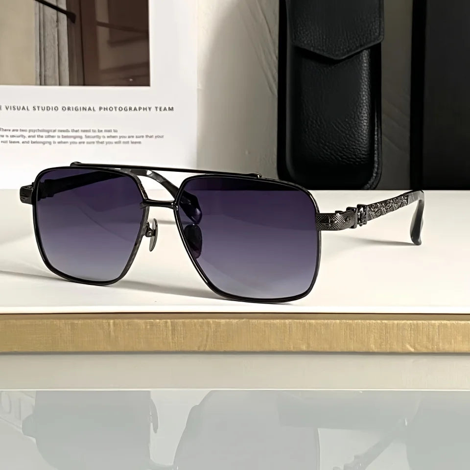 New Men's Sunglasses Outdoor Leisure Sports Driving UV400 Design Brand Square Pilot Luxury Retro High Quality Women Sun Glasses