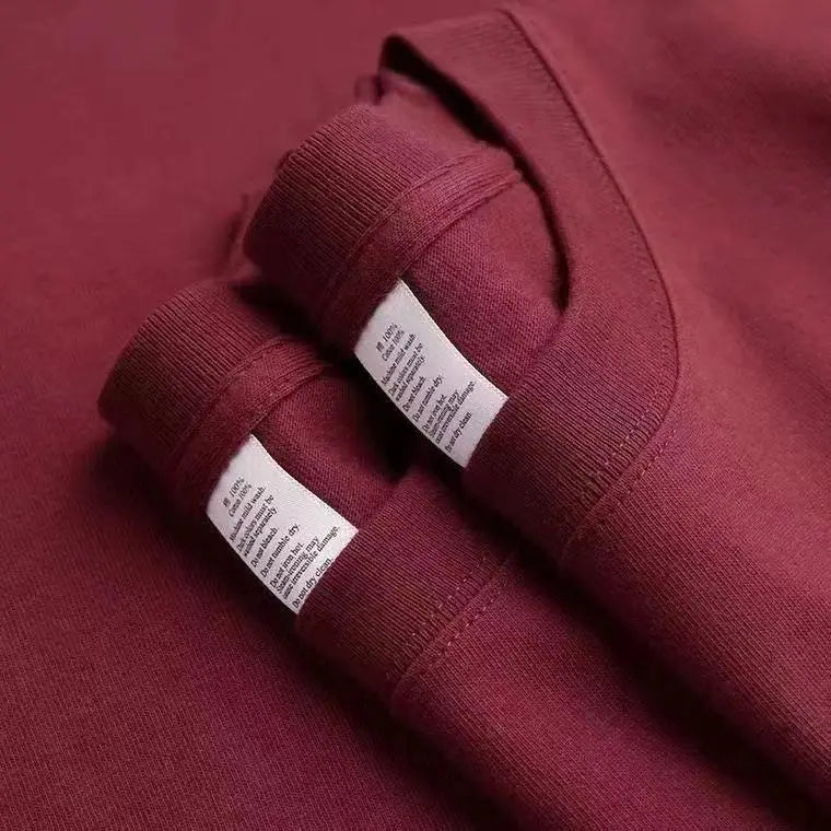 Heavy-duty 300G Cotton Long-sleeved T-Shirt Autumn Men Women O-Neck Oversize T Shirts Unisex Loose Bottoming Couple Shirt L-4XL