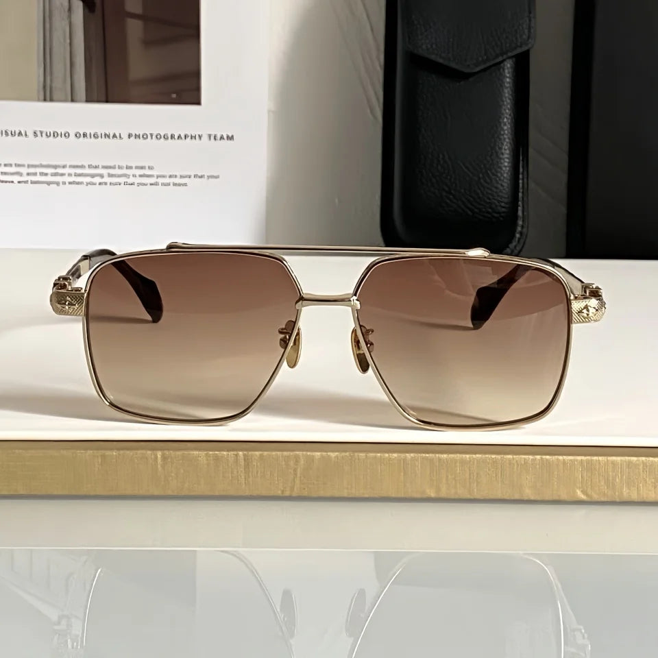 New Men's Sunglasses Outdoor Leisure Sports Driving UV400 Design Brand Square Pilot Luxury Retro High Quality Women Sun Glasses