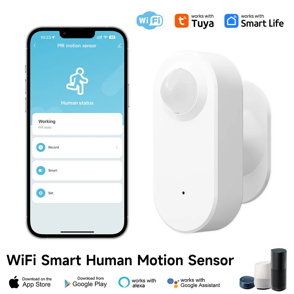 Tuya 360 Rotatian WiFi PIR Motion Sensor Smart Home Human Body Infrared Detector Security Smart Life Work With Alexa Google