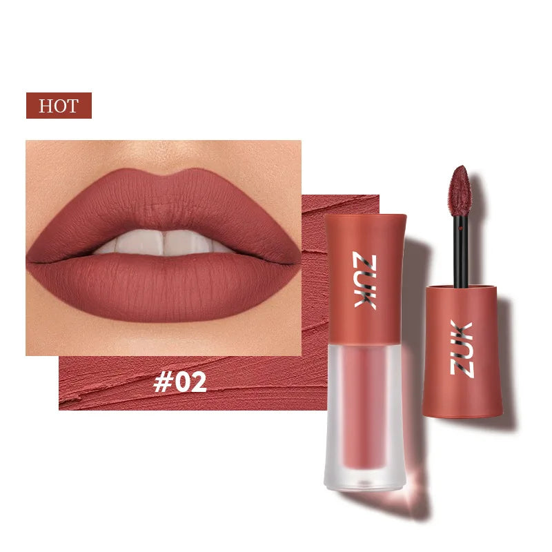 High Quality Matte Plumping Lipstick Lip Glaze Velvet Colourl Lip Gloss Makeup Non-sticky Colorfast Lip Stick Lips Clay Cosmetic
