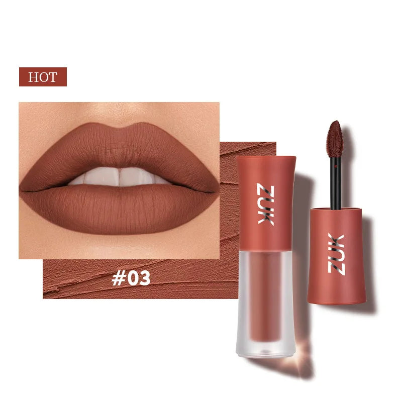 High Quality Matte Plumping Lipstick Lip Glaze Velvet Colourl Lip Gloss Makeup Non-sticky Colorfast Lip Stick Lips Clay Cosmetic