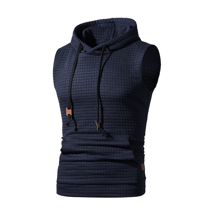 2018 Mens Sleeveless Hoodies Fashion Casual Zipper Hooded Sweatshirt Men bodybuilding tank top sporting Shirt waistcoat vest gym
