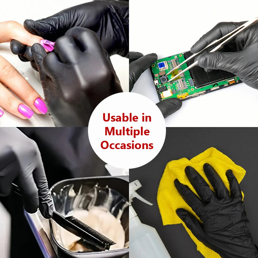 20/50Pcs Disposable Nitrile Gloves, Latex Free for Nail Manicure Hairdressing Tattoo Preparation and Salon Cleaning Tools