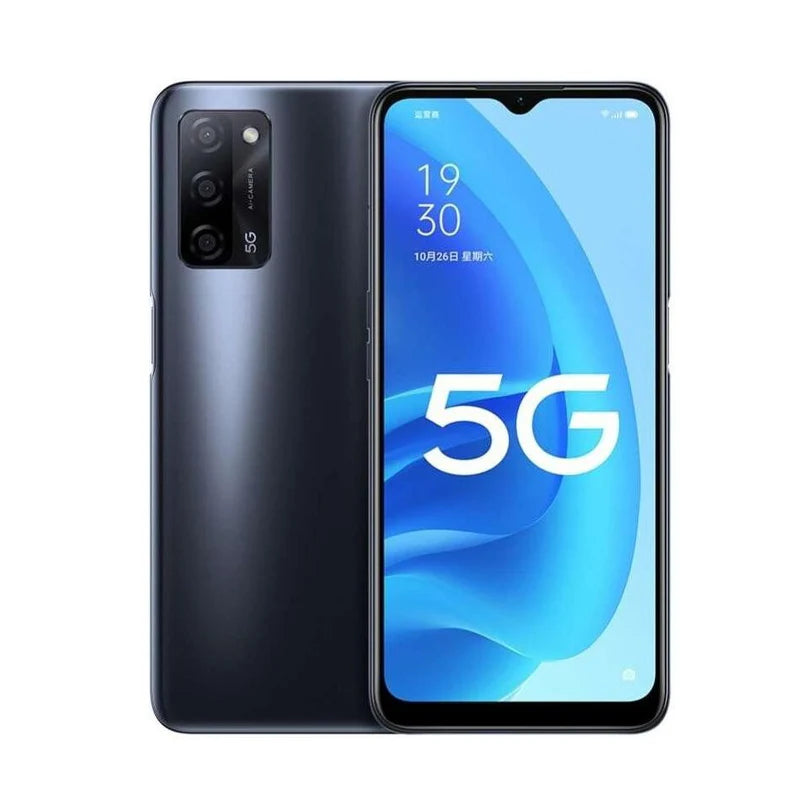 OPPO A55 5G LTE GSM Unlocked 6.5" 13MP Triple camera (Dual SIM)(Dimensity 700)(Black/Blue Global) 5000mAh used phone