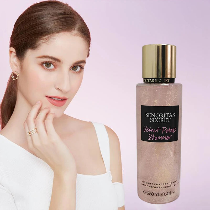 Body Spray Flower Fruit Lasting Natural Plant Woman Secret Scent Pheromones Petal Fragrance Crushed Flash Gold Deodorant 250ml