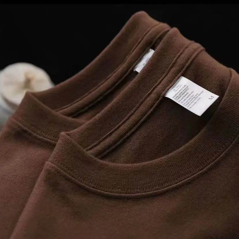 Heavy-duty 300G Cotton Long-sleeved T-Shirt Autumn Men Women O-Neck Oversize T Shirts Unisex Loose Bottoming Couple Shirt L-4XL