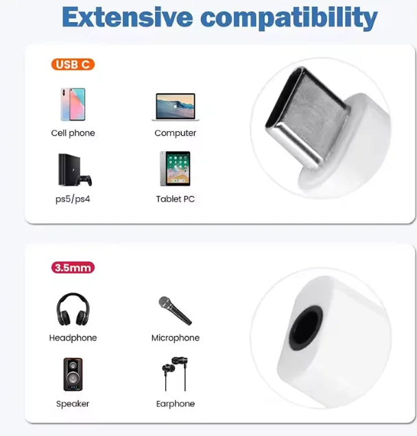 USB type C to 3.5mm jack Audio Adapter