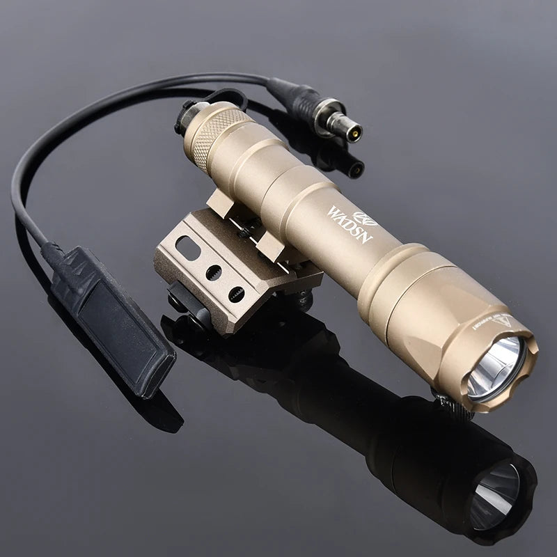 WADSN SF M600C M300A M300 M600 Tactical Flashlight With Hunting Weapon Airsoft Scout Accessory Fit Mlok Keymod Rail Offset Mount
