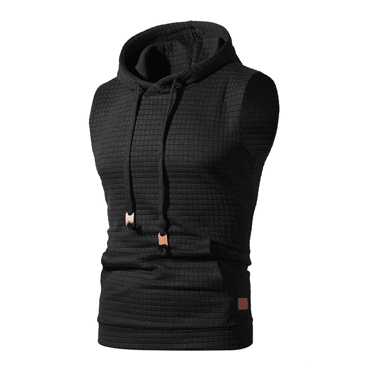 2018 Mens Sleeveless Hoodies Fashion Casual Zipper Hooded Sweatshirt Men bodybuilding tank top sporting Shirt waistcoat vest gym