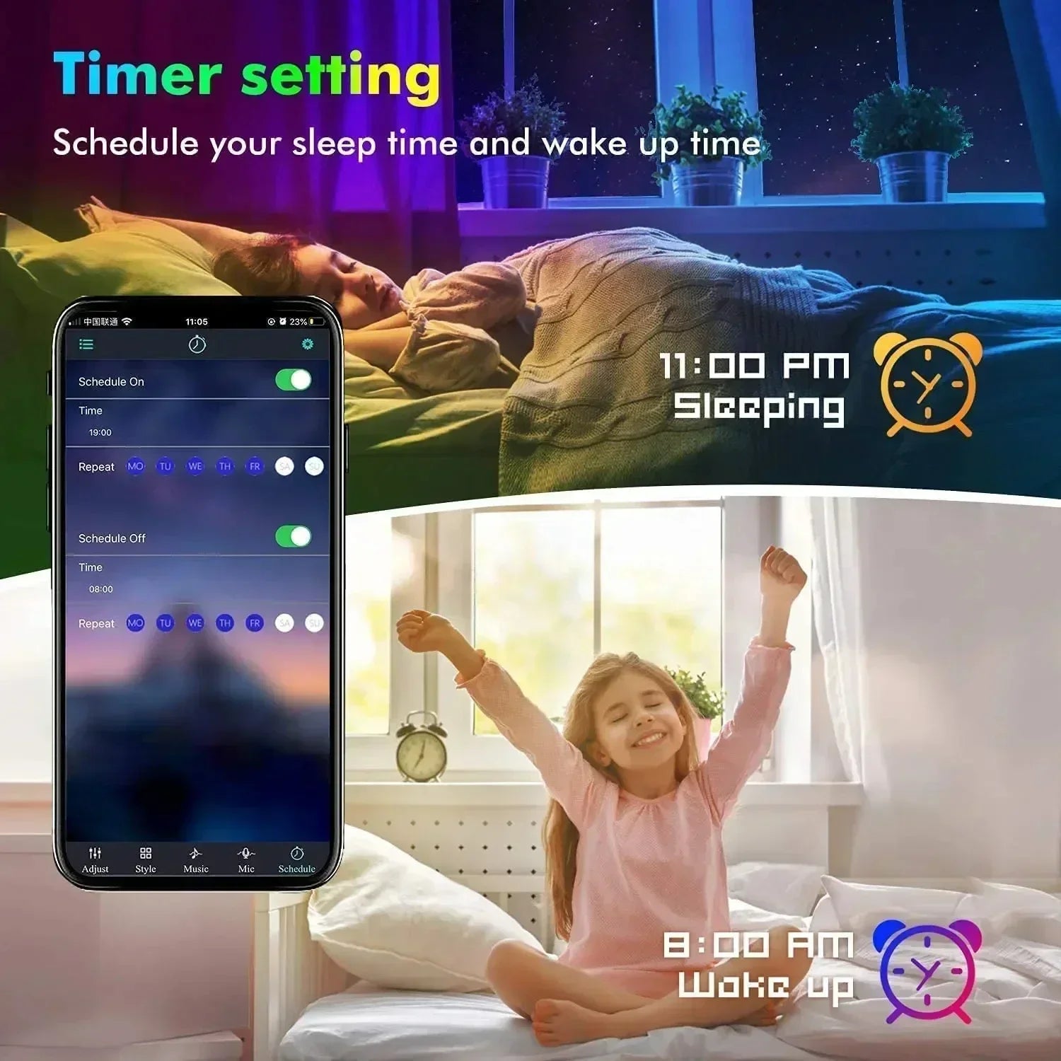 Smart USB LED Light Strip RGB 5050 5V Flexible Tape with Remote APP Control Music Sync for TV Backlight Room DIY Christmas Decor