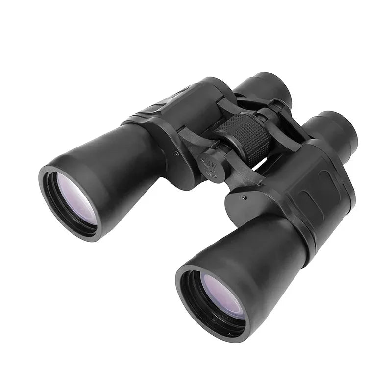 20X50 Two-finger Print Leather Binoculars Outdoor Telescope High Definition High Power Telescope Infrared TOOL