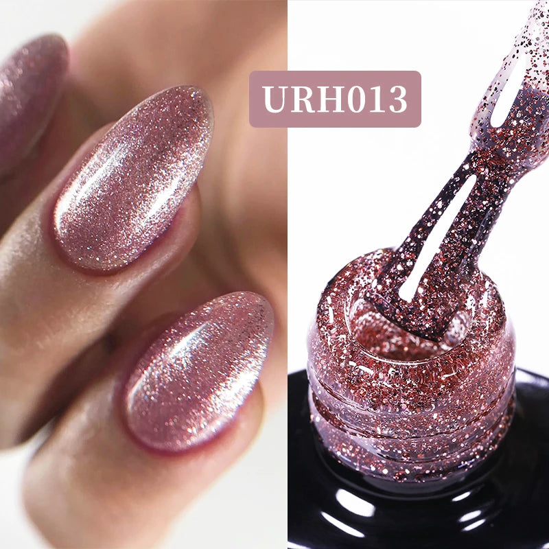 UR SUGAR 7ML Gel Nail Polish Red Glitter Sequins Manicure Semi Permanent Base Matte Top Coat Soak Off LED UV Nail Art Gel Varnis