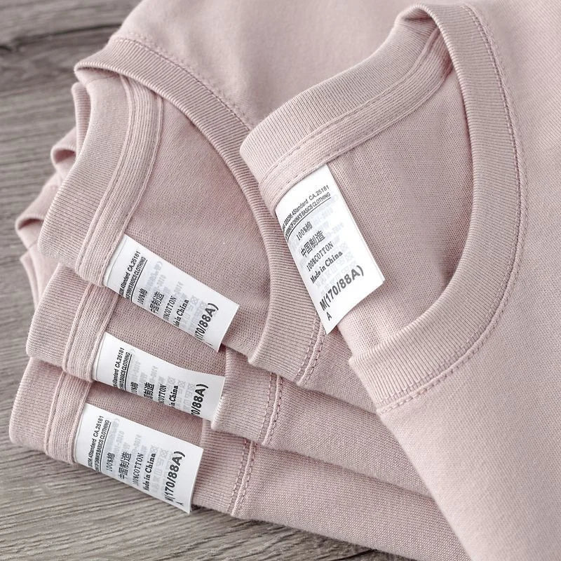 Heavy-duty 300G Cotton Long-sleeved T-Shirt Autumn Men Women O-Neck Oversize T Shirts Unisex Loose Bottoming Couple Shirt L-4XL