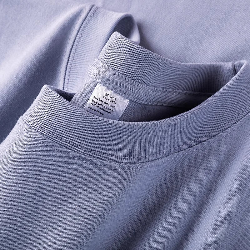 Heavy-duty 300G Cotton Long-sleeved T-Shirt Autumn Men Women O-Neck Oversize T Shirts Unisex Loose Bottoming Couple Shirt L-4XL