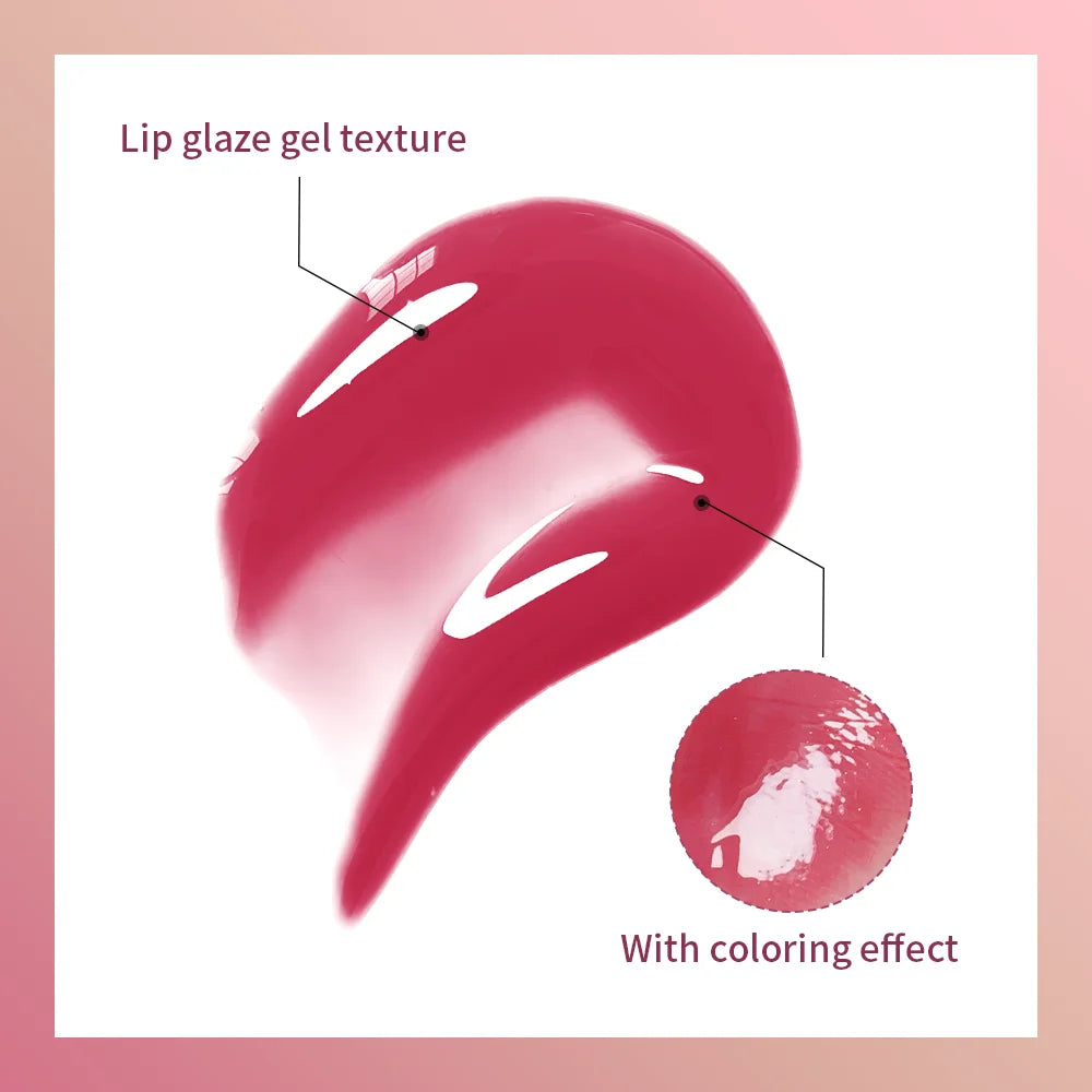 Lakerain 10ml Lip Balm Gel Texture Long Lasting Moisturizing Restore Replenish Non-Sticky Fragrance-Free Tinted Lip Serum Makeup